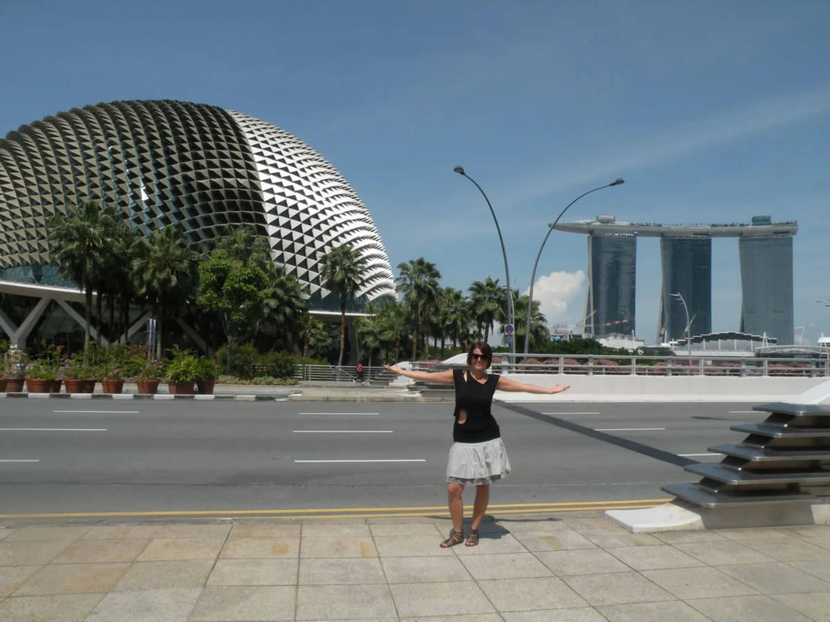 Budovy Esplanade a Marina Bay Sands – Singapur
