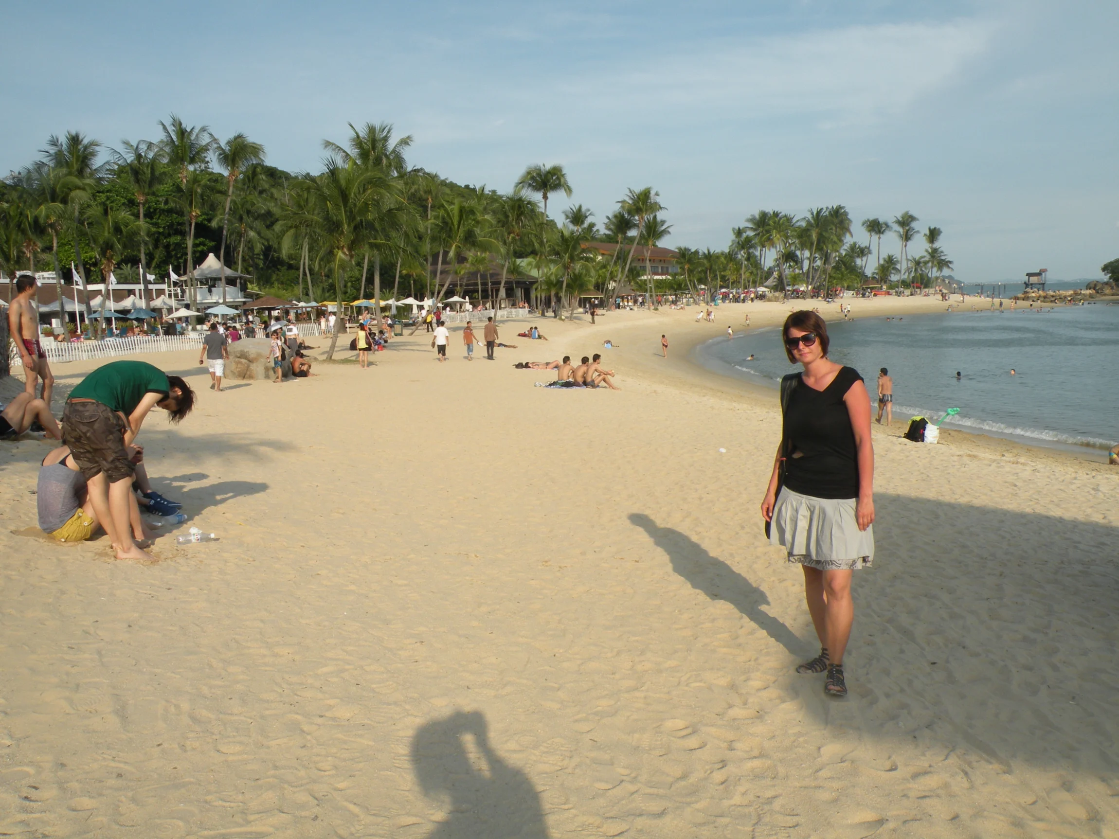 Pláž na ostrove Sentosa – Singapur