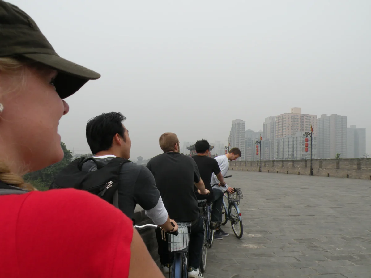 Bicyklovanie po 14-kilometrových hradbách – Xi’an