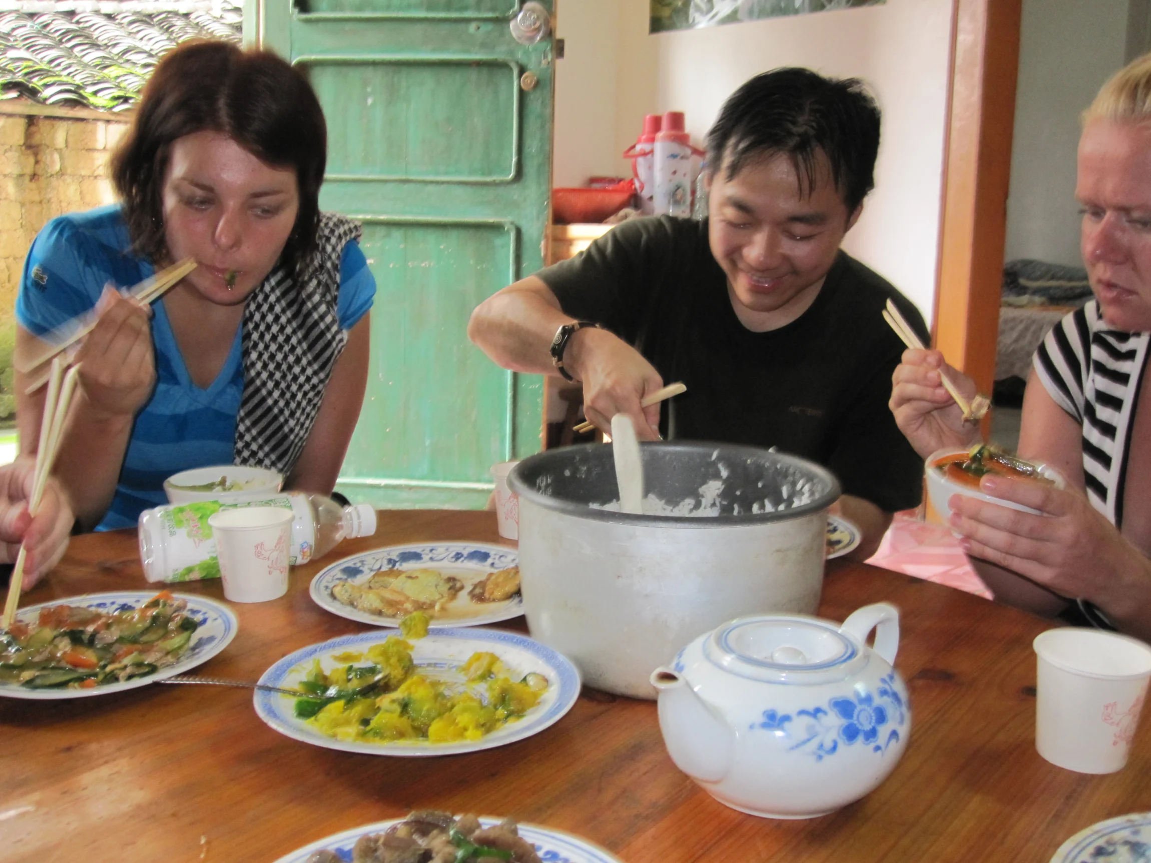 Spoločný obed u miestnych farmárov – Yangshuo, Čína
