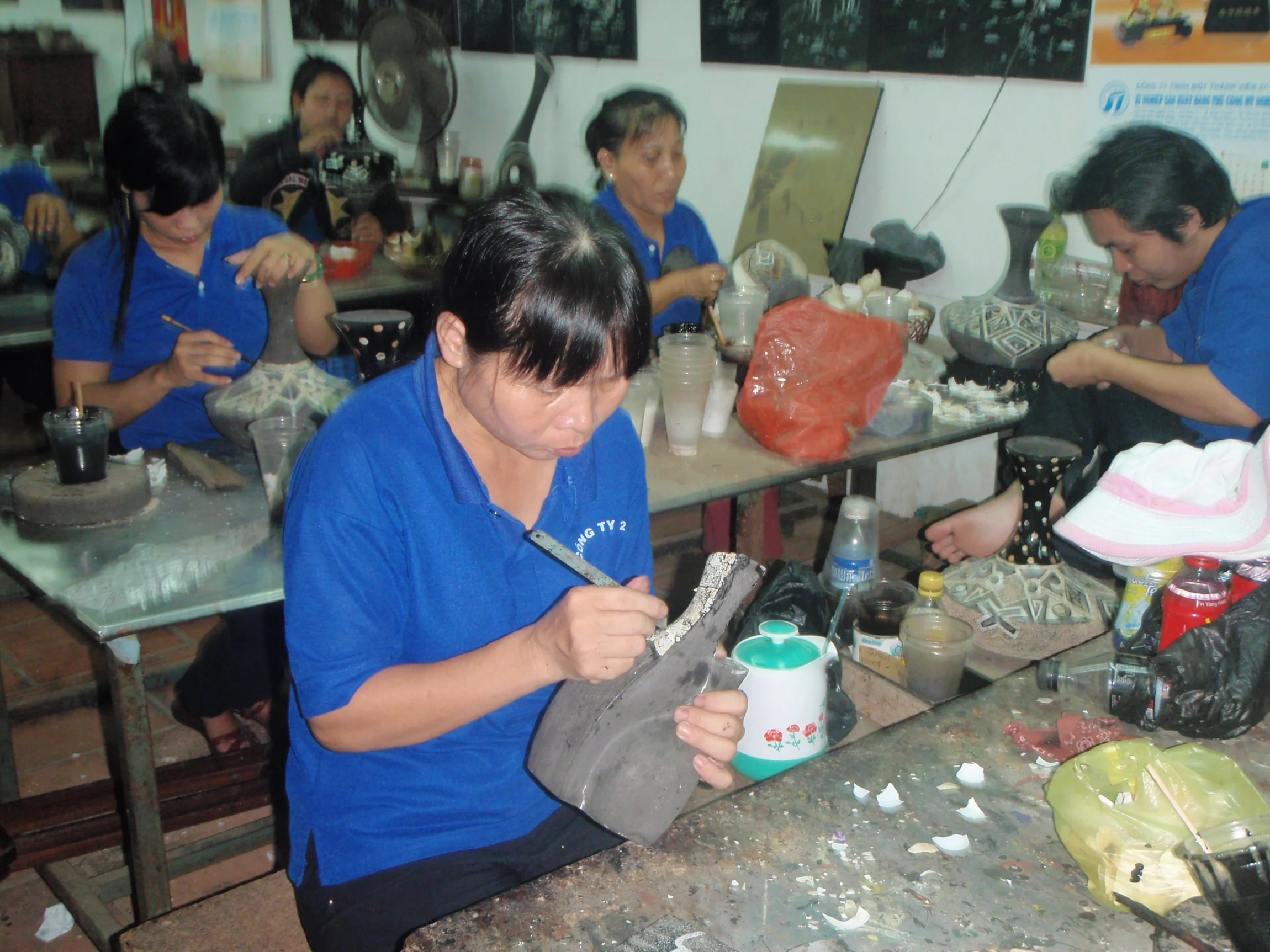 Remeselná dielňa s ručnou výrobou – delta Mekongu, Vietnam